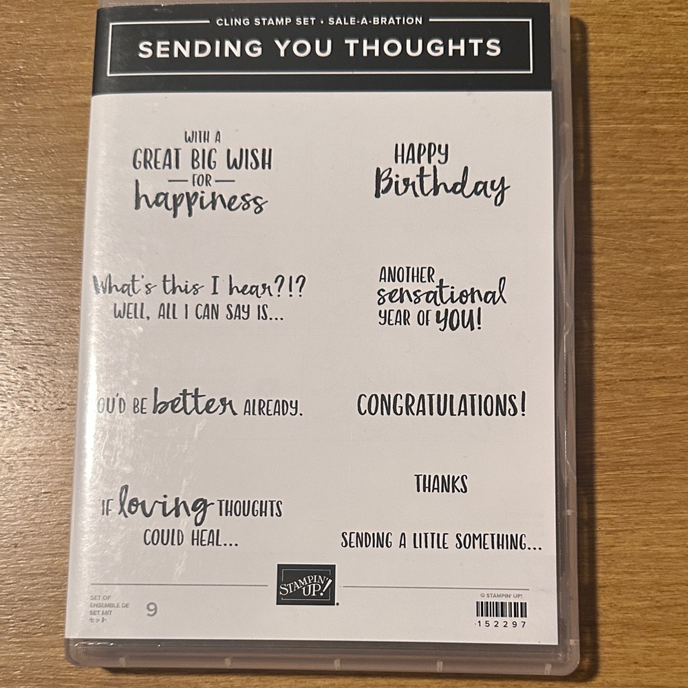 Stampin' Up! Sending You Thoughts Cling Stamp Set